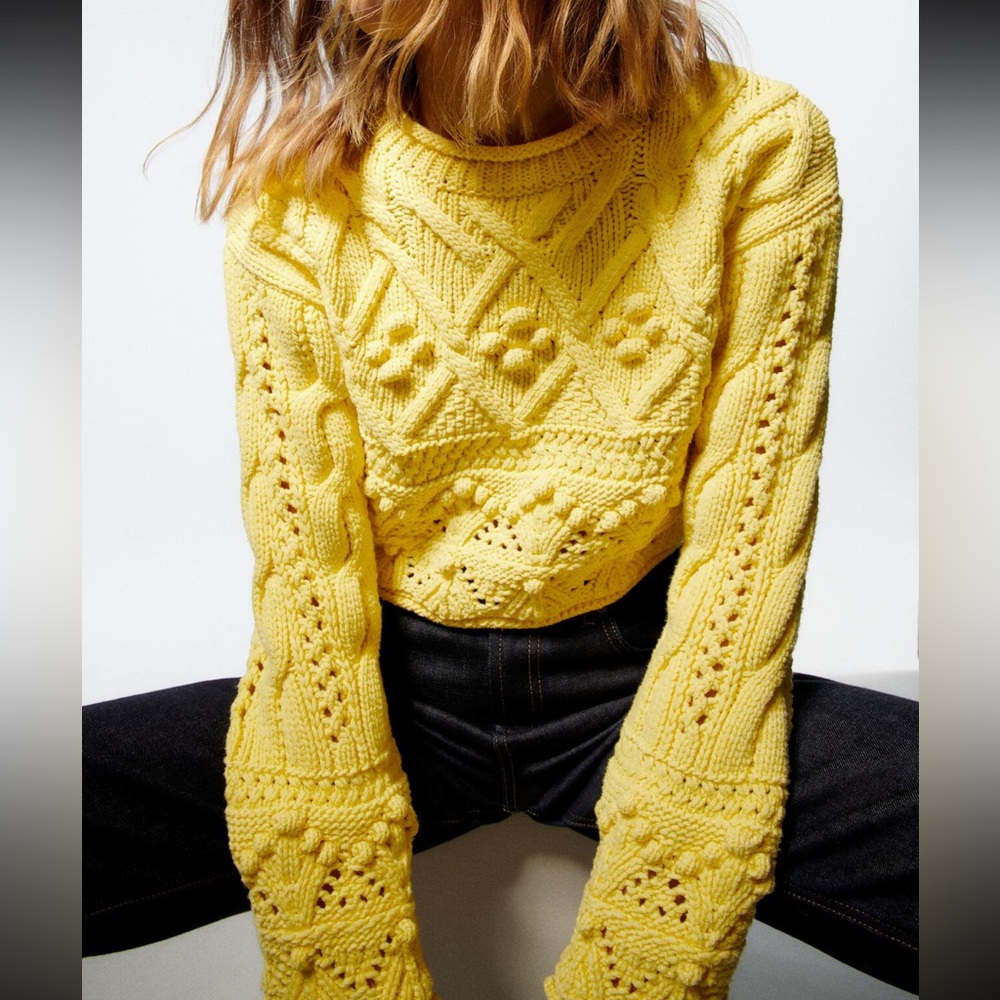Zara cable knit sweater